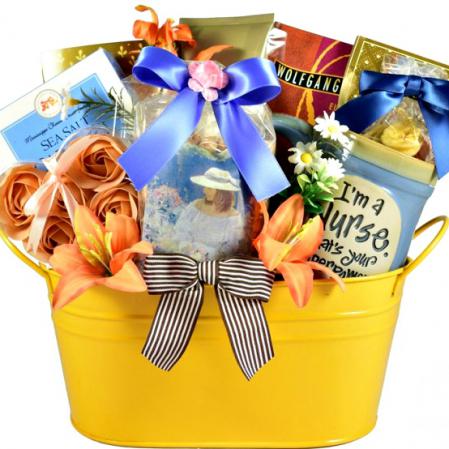 thank you gift basket for a nurse