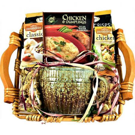 Gift Basket Filled With Warm and Cozy Comfort Foods