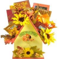 Fall Birdhouse Gift Basket