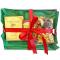 wrapped holiday gift basket