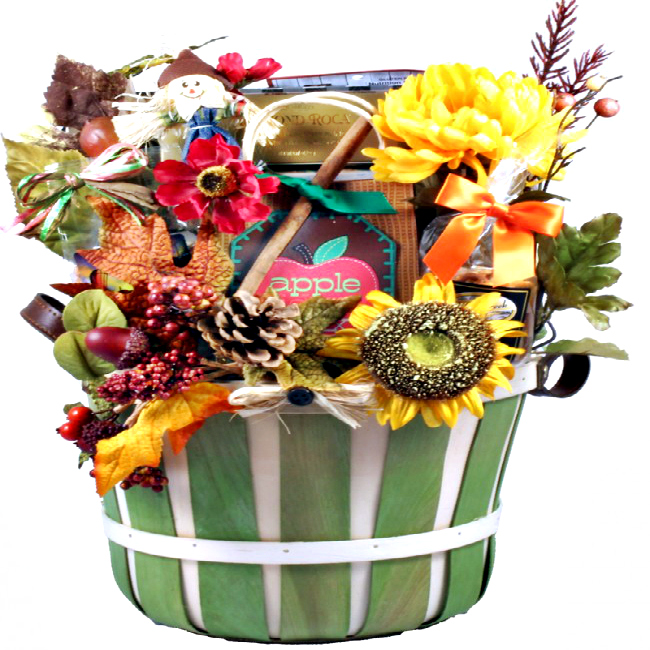 Deluxe Fall Harvest Gift Basket, Beautiful Thanksgiving Gift Idea