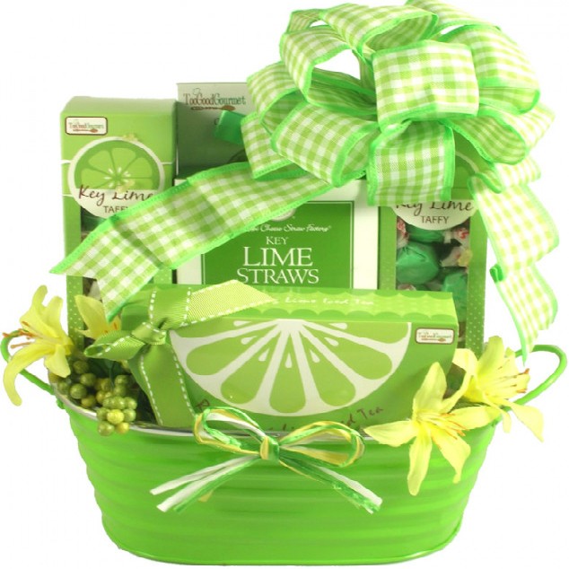 Tropical Gift Basket In Key Lime or Luscious Lemon
